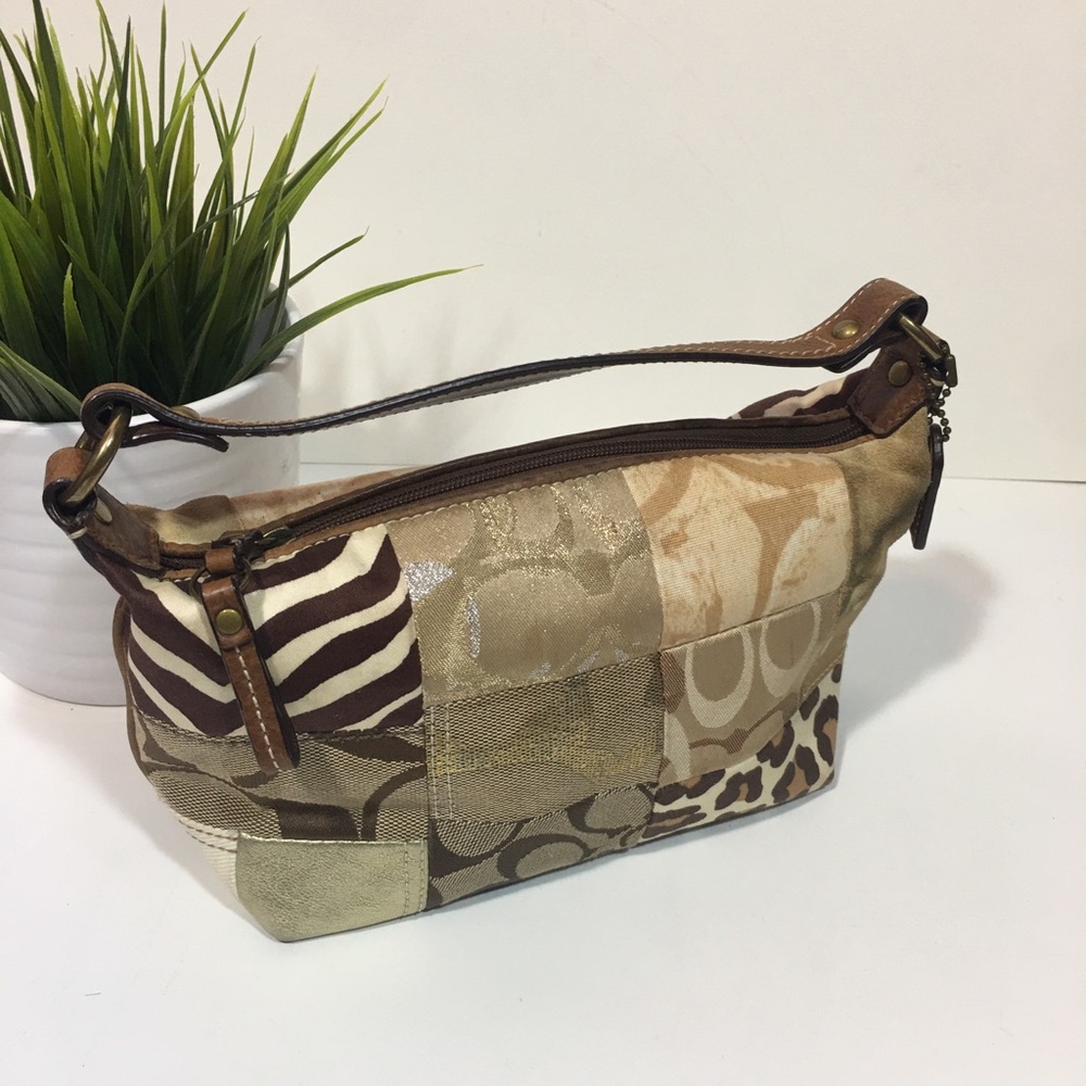 Vintage Coach Soho signature patchwork pouch